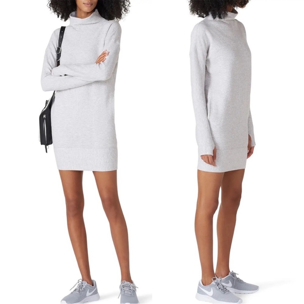 Lululemon Call for Cozy Long Sleeve Dress Heathered Light Gray Women’s Size 4